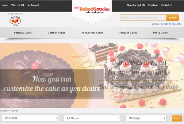 Ecommerce Website for Bakery