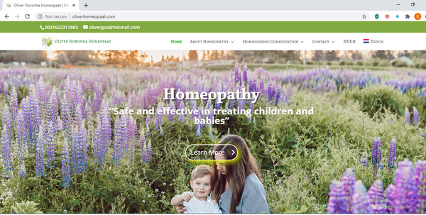 Homeopathy website for a Dutch doctor..