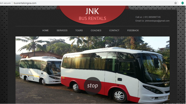 JNK Tours and Travels website