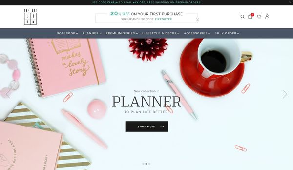 E-Commerce website a luxury stationery brand