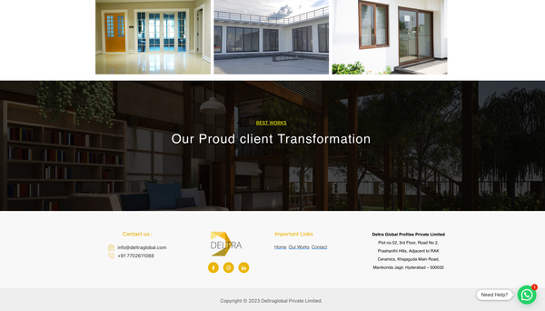 Deltra Global Website Development