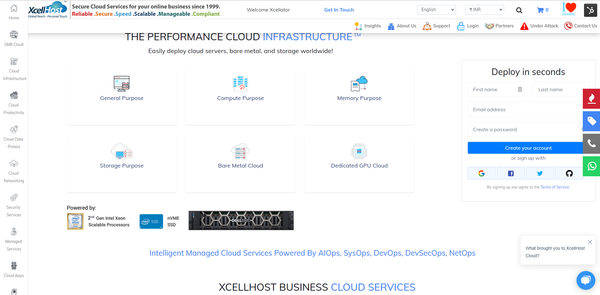 Website Design & Development for XcellHost Cloud Services