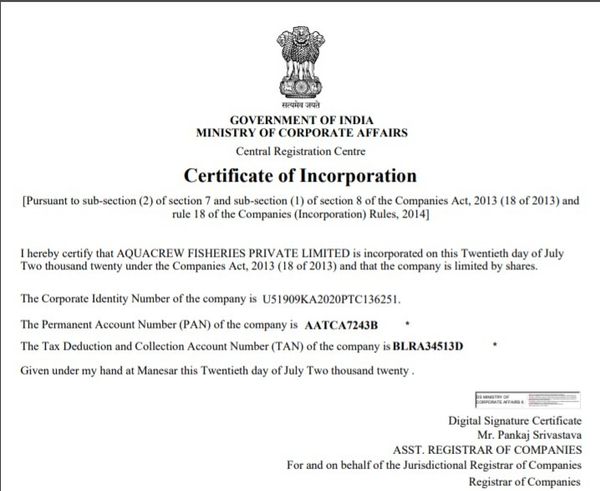 Incorporation