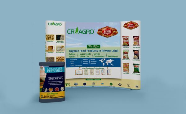 Food Exhibition Stall Back Drop Design