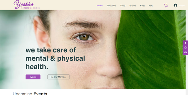 Design Women wellness site with online store