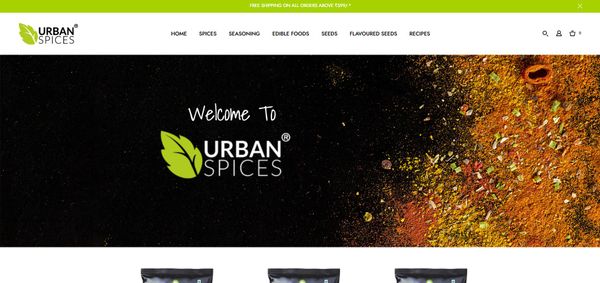 eCommerce Website For Urban Spices