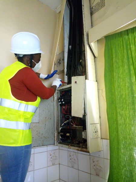 Commercial 3 phase power supply Electrical wiring at GLO Zambia with the technical team and Safety assistant Commercial 3 phase power supply Electrical wiring at GLO Zambia with the technical team and Safety assistant