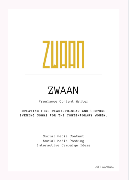 Zwaan - Social Media Content Writer