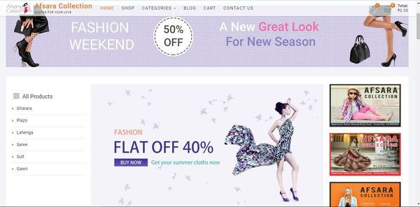 Afsara Collection ECommerce WebSite
