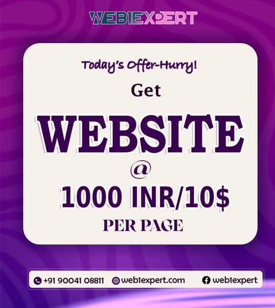 Get 1 Page Website start just for 10$