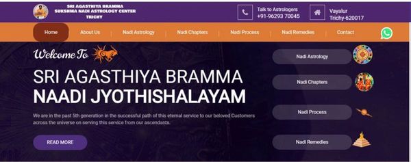 Naadi Jothidam Astrology Website