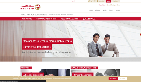 Ithmaar Bank Website Management