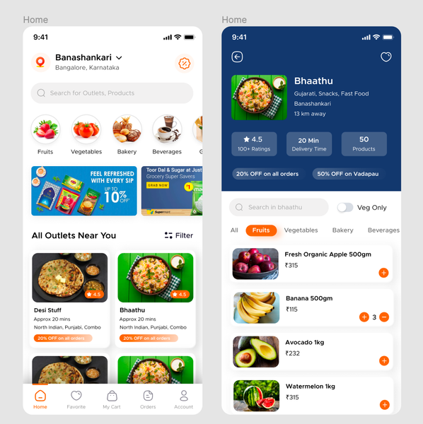 Food App Design