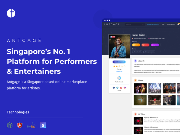 Antgage- Singapore’s No. 1 Platform for Performers, Artistes & Entertainers