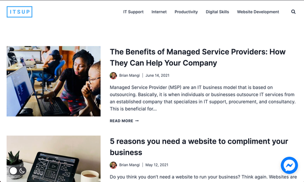 ITSUP Blog Website - WordPress