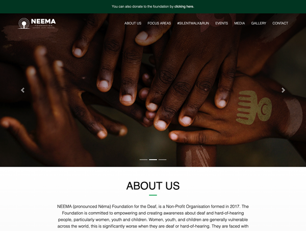 Neema Foundation Website