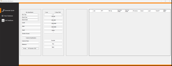 Quote generation and supplier database management