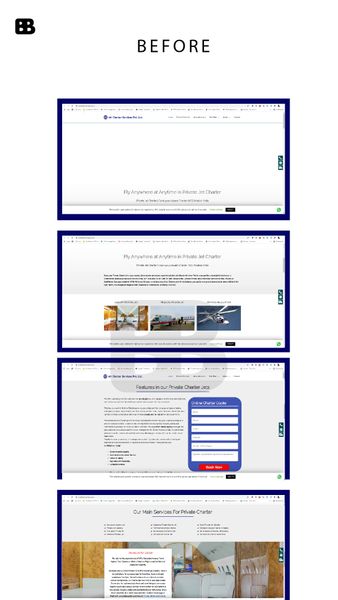 Website Design for Private Chartered Airline Service