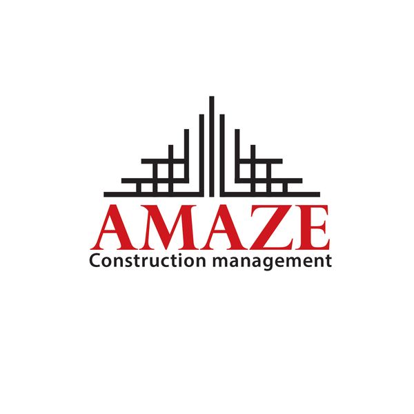 AMAZE Construction Management logo design