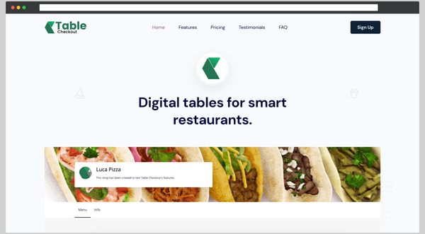 Table Checkout Web App