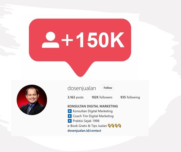 Menuju 150K Follower di Instagram