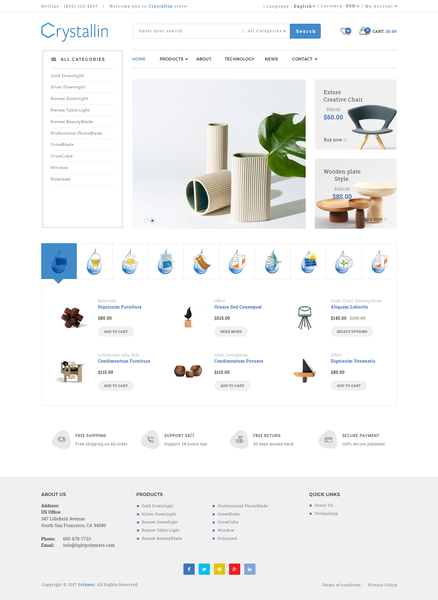 Crystallin eCommerce Store