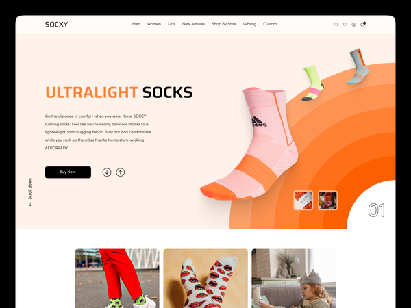 Socks Website Design