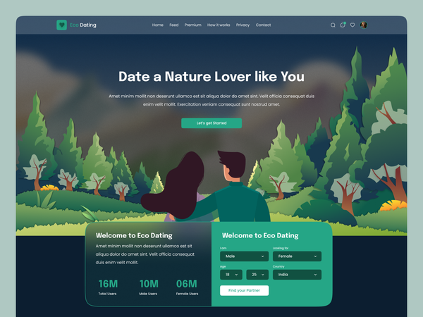 Eco Dating Website Design