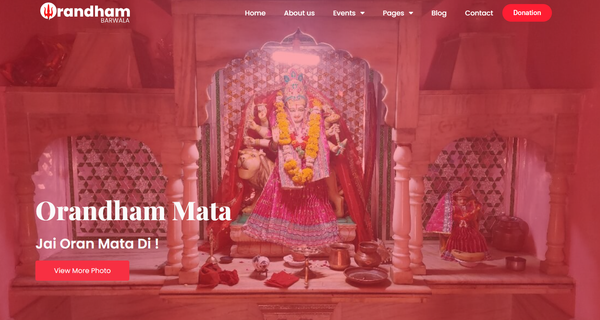 Website - Orandham a Hindu  Temple