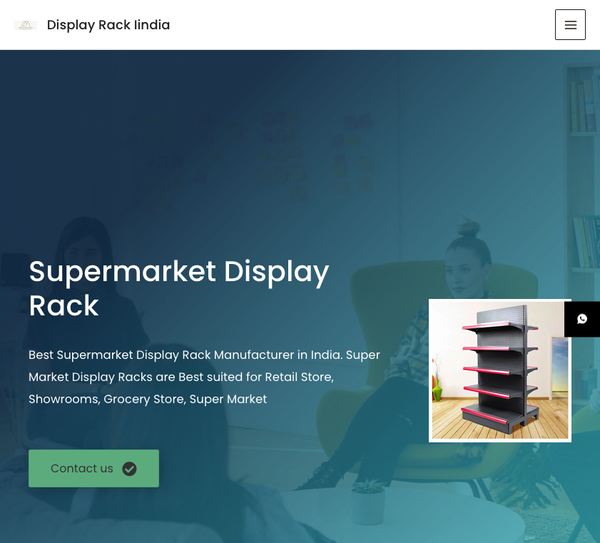 Website development for Supermarket display Rack
