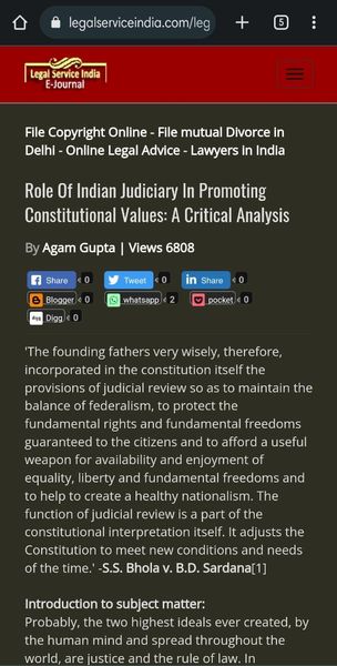 Role of Indian Judiciary