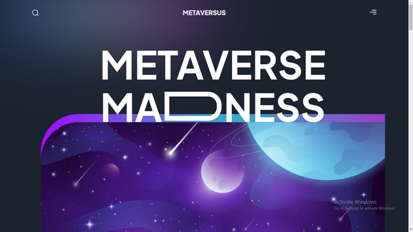 Modern Web3 Metaverse landing page