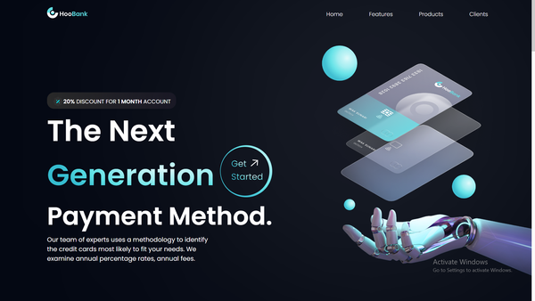 Modern Bank Landing Page