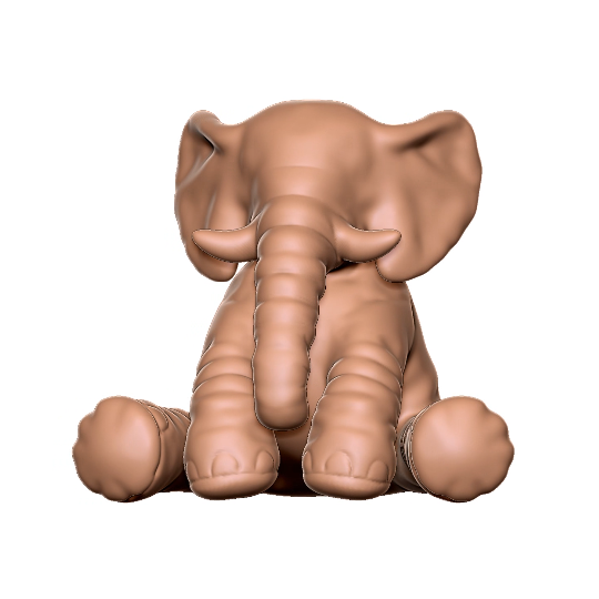 Cute Baby Elephant - 3D Model