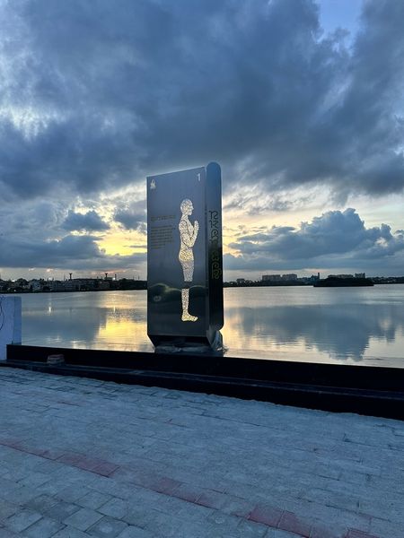 WORLDS LARGEST IMMERSIVE SURYA NAMASKARA YOGA METAL LIGHT ART SCULPTURE