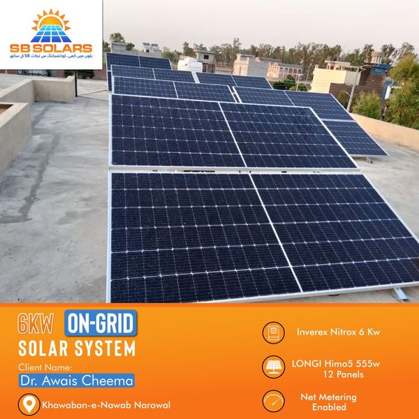 6kw On Grid Solar System