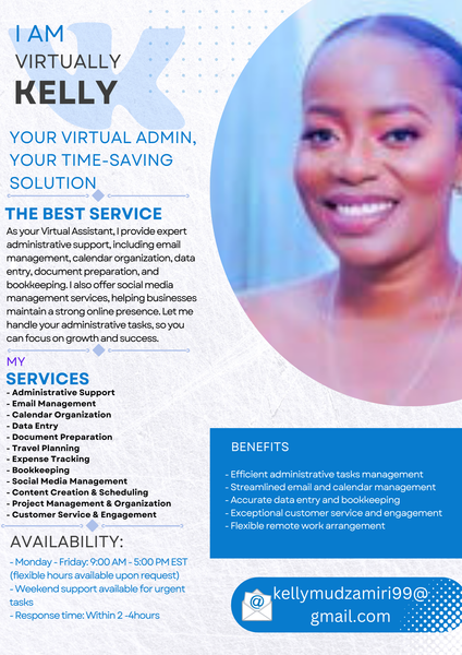 Designed a flyer showcasing my services