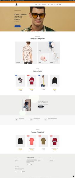 E-Commerce Website Development for Khan Clothes