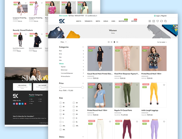 Web Design For Fashion E-Commerce Platform