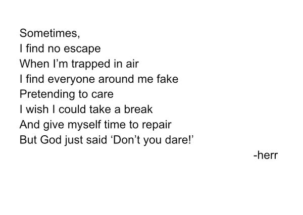 'Don't you dare!' Poem 'Don't you dare!' Poem