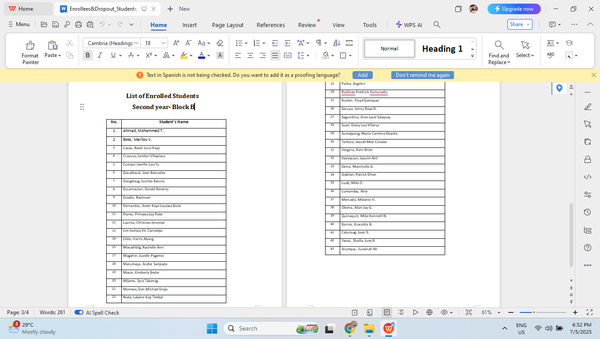 Student Enrollment, Failure, and Dropout Data Entry