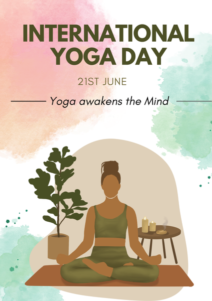 Serene Yoga Day Event Poster Template