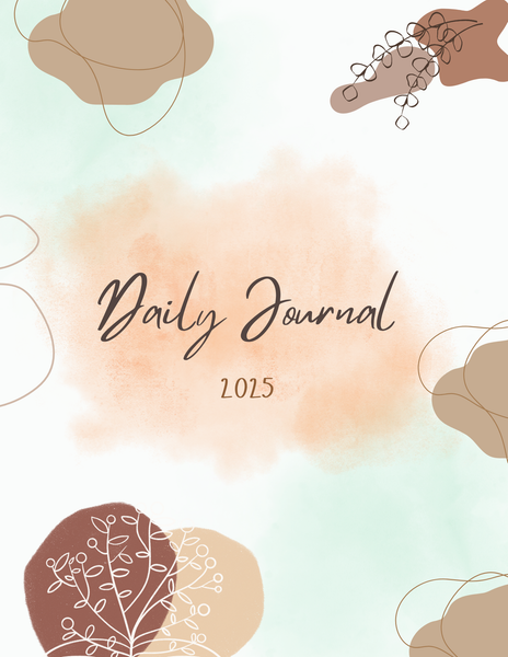 : Earthy Watercolor Daily Journal & Planner Cover (2025)