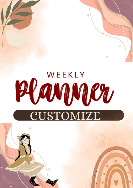 Abstract Earth Tones Weekly Planner