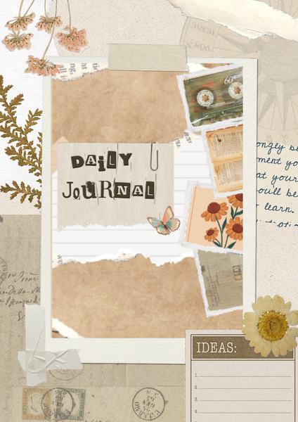 intage Collage Daily Journal & Notes Template
