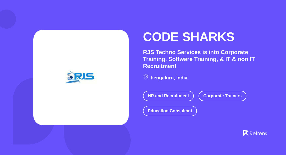 CODE SHARKS, bengaluru -Refrens