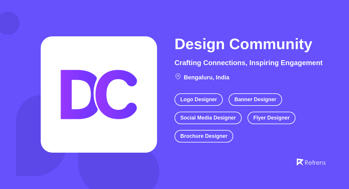 Design Community | Logo Designer, Bengaluru -Refrens