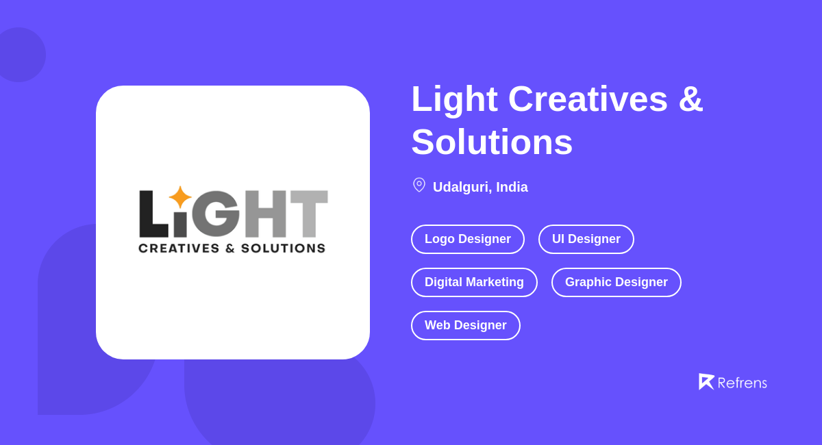 Light Creatives & Solutions | Logo Designer, Udalguri -Refrens