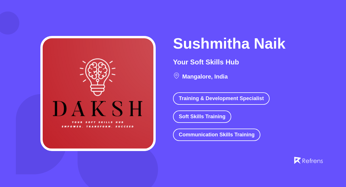 Sushmitha Naik Mangalore Refrens