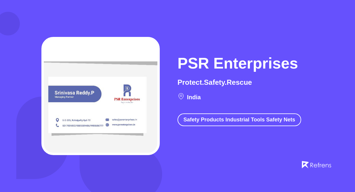 PSR Enterprises -Refrens